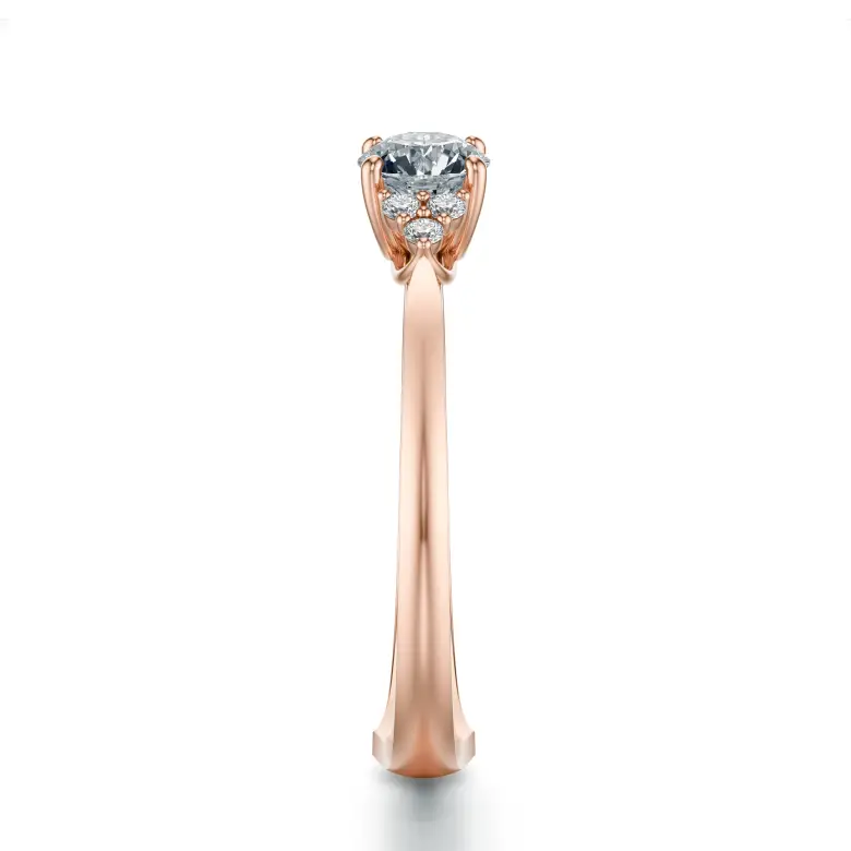 Pierścionek 585 z diamentem z różowego złota SBPZ_035